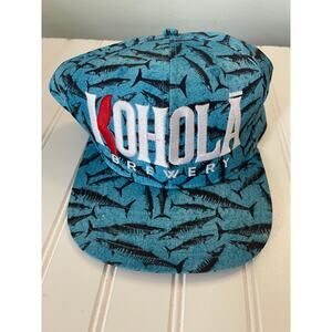 Kohola Brewery Beer Fish Adjustable Hat Cap Embroidered Snap Back Wailea Hawaii